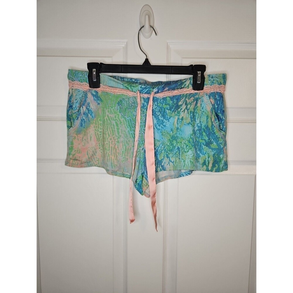 Vintage Cosmopolitan Modal Shorts Womens Size M Medium Multicolored Blue Green